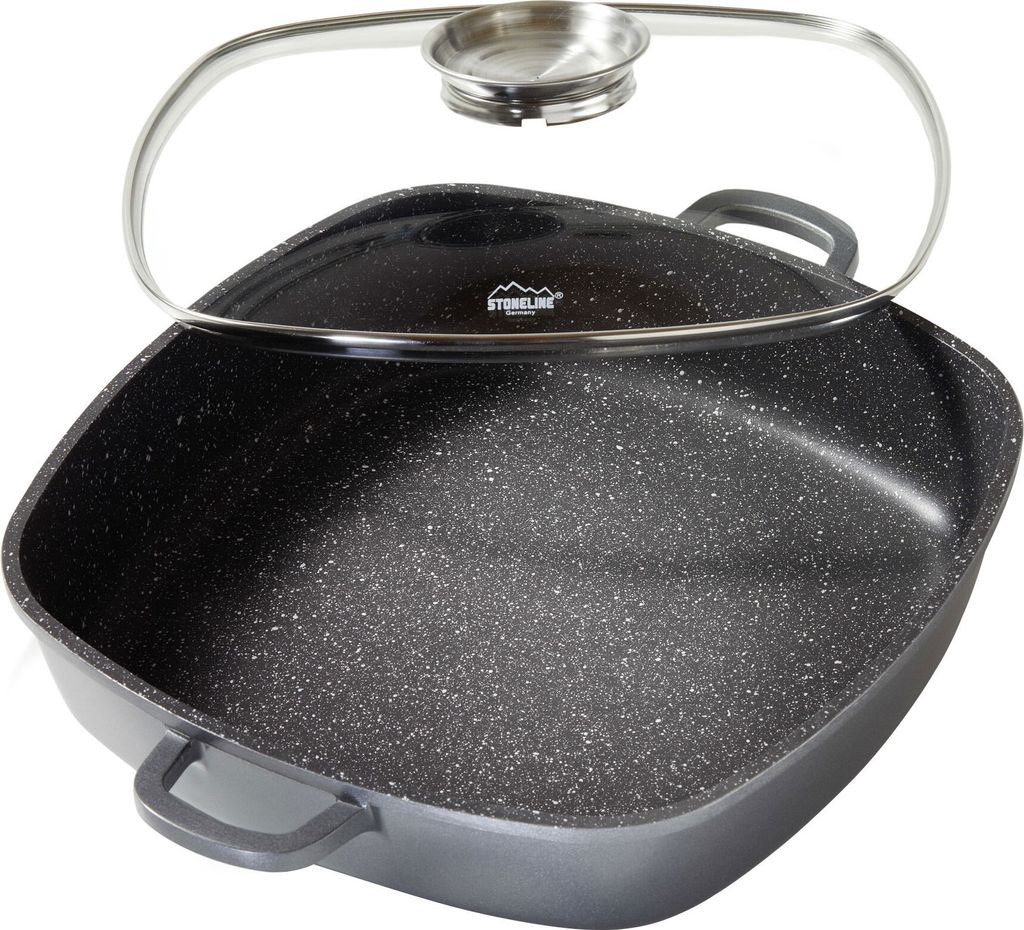STONELINE® poêle à servir carrée 32 cm | avec couvercle Image du produit 