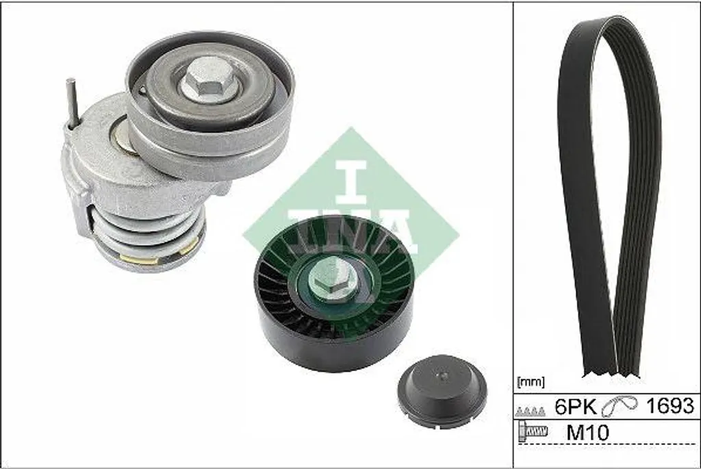 Kit Réparation Courroies INA 529053410 pour Audi A1 Seat Ibiza Fabia Beetle