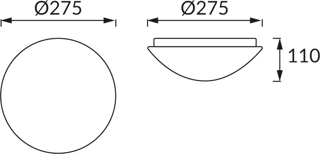Plafonnier à détecteur de mouvement Ø27.5cm blanc TELMA 25W E27