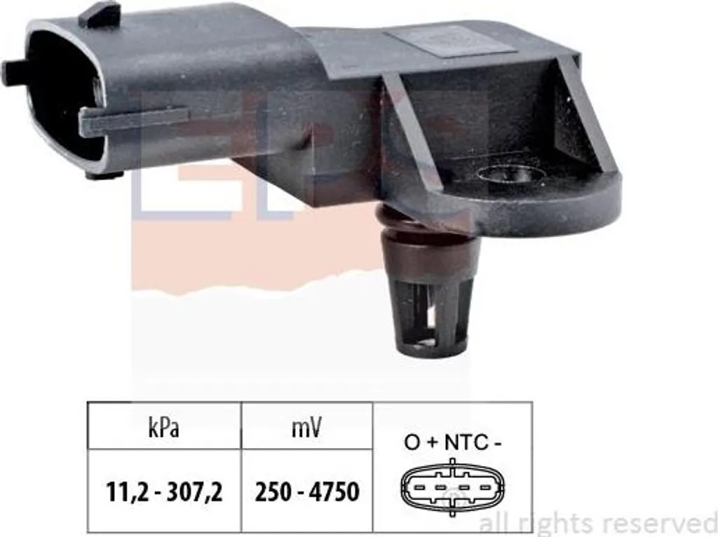 Capteur de pression OE 77366837 compatible Volvo V40 XC60 et Ford Kuga
