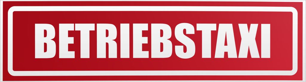 Betriebstaxi invertiert Magnetschild Schild magnetisch - 20cm Rot - reflektierend - Magnetfolie für Auto PKW Kfz