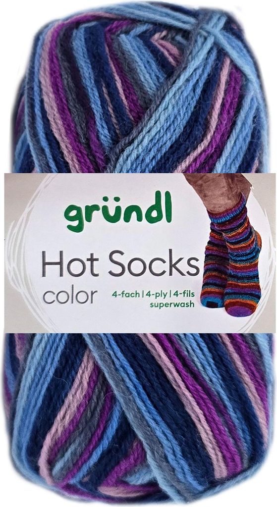 50 Gramm Gründl Hot Socks Color 4-fach 406 Violet Color