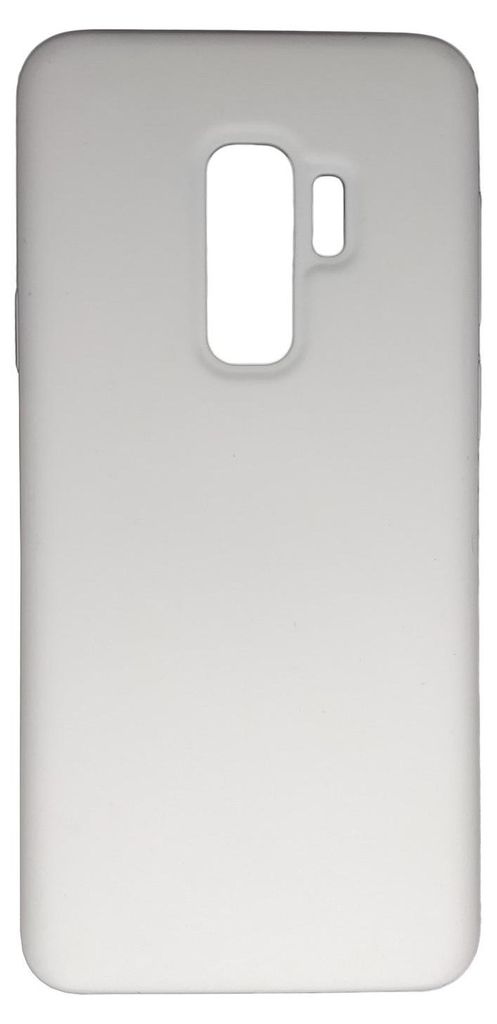 Hülle für Samsung S9 Plus aus weißem, glattem Flüssigsilikon
