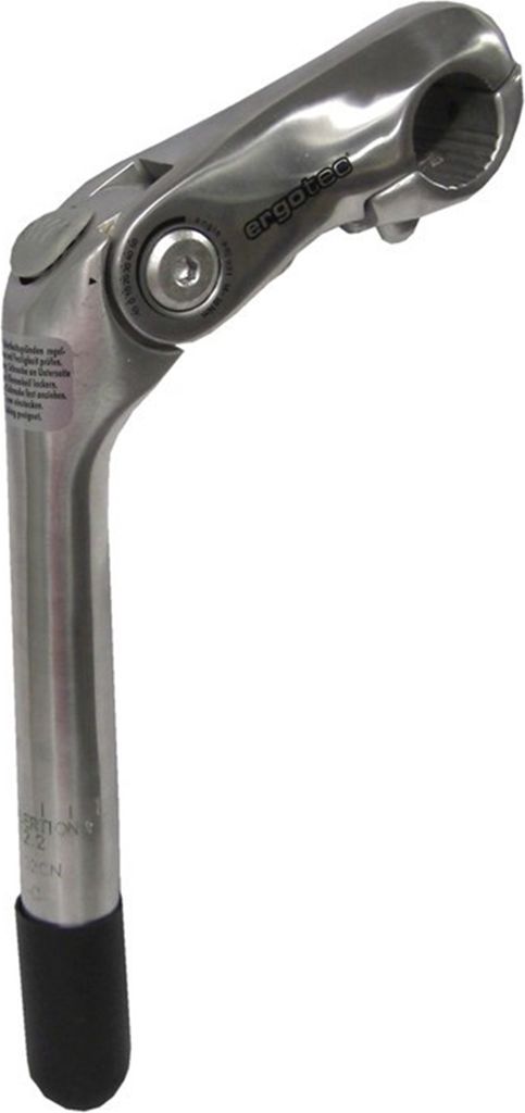 ergotec 33620001 1 Vorbau Kobra Vario, Schaft: 180 mm, Länge: 90 mm (-10/+50°), Lenker: 25,4 mm, Alu, silber