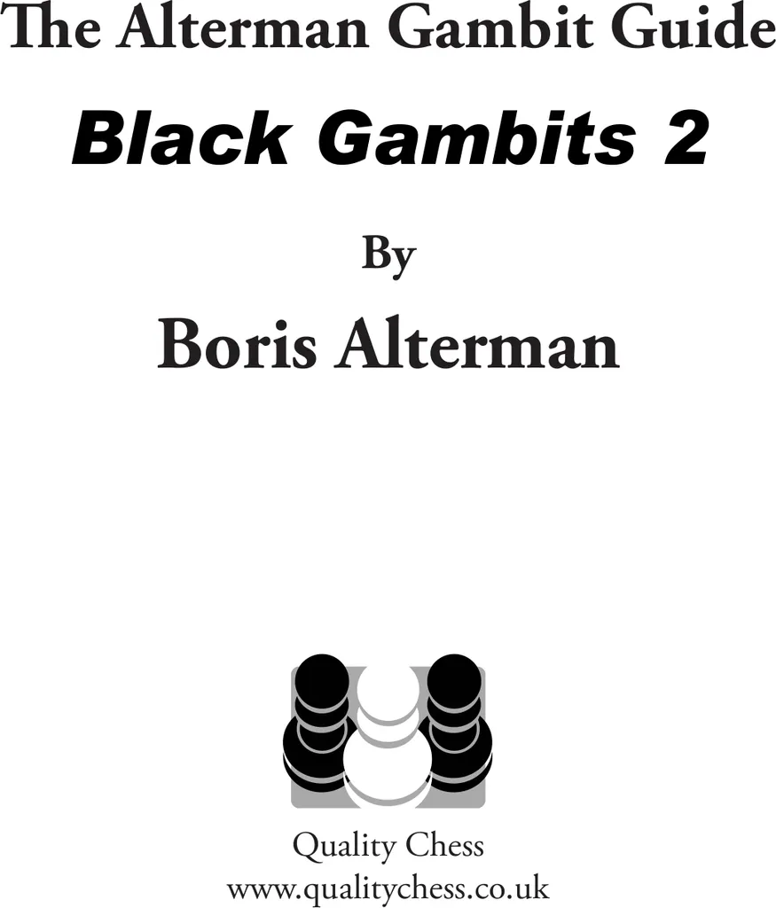 Alterman Gambit Guide Vol 2 Black Gambits Stratégies Échecs Offensives