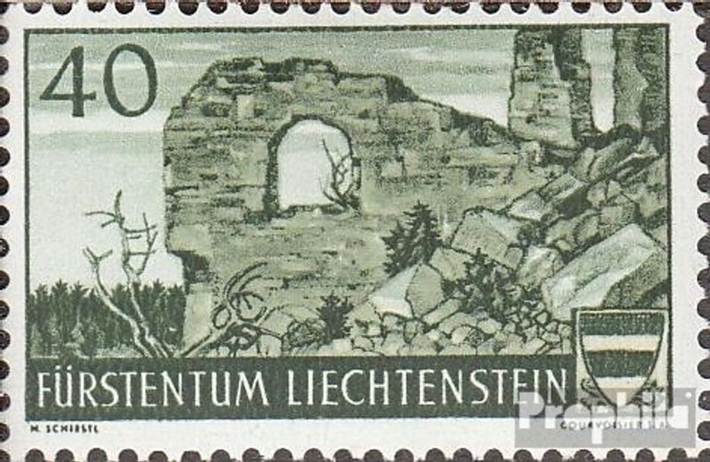 Briefmarken Liechtenstein 1937 Mi 163 postfrisch Landschaften und Burgen
