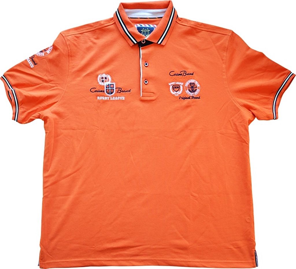 Brandneu Designer Poloshirt CARISMA Orange CRM4011 3XL