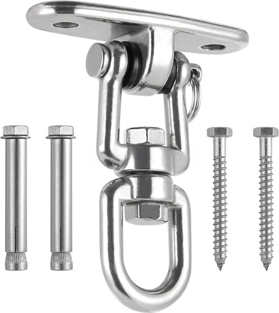 Deckenhalterung für Schaukel mit Schrauben, robust, 360° drehbar, für drinnen und draußen, Veranda, Yoga-Schaukel, Hängematte, Hängesessel, D...