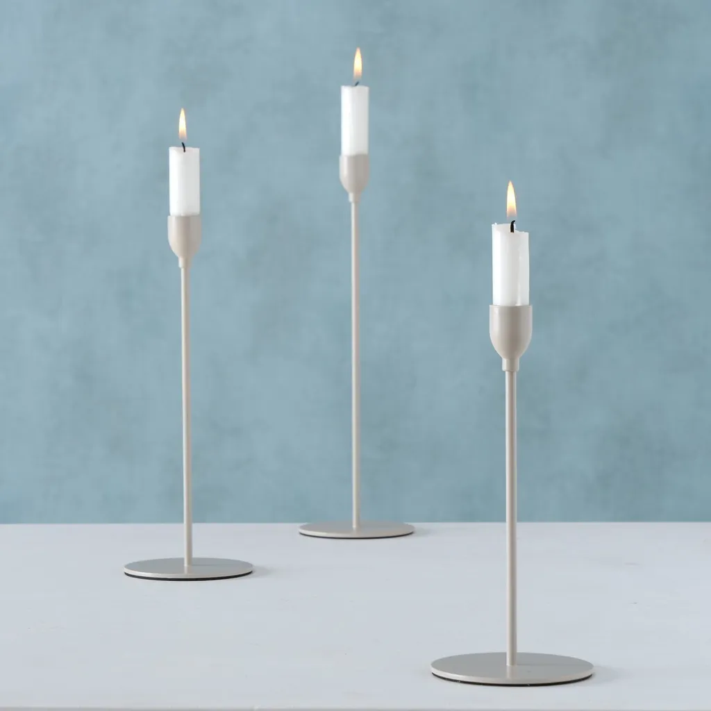 Candelieri in metallo MALTE, 3 pz - 2