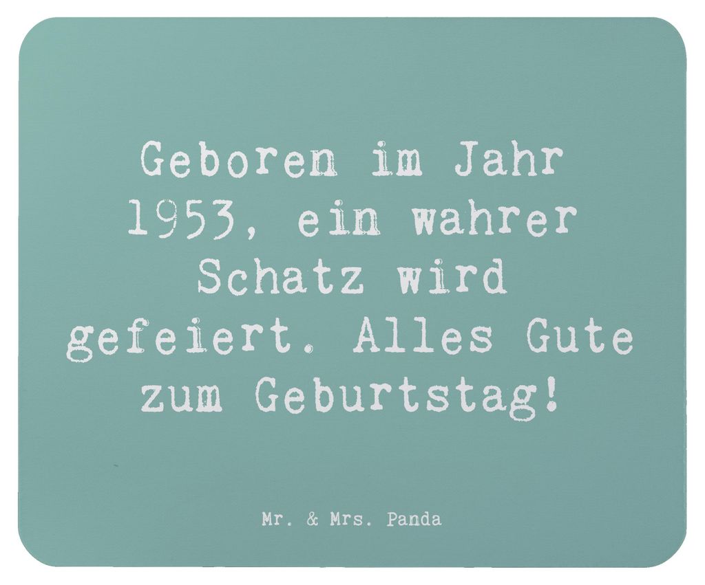 Mr. & Mrs. Panda Mousepad Spruch 1953 Geburtstag Schatz - Produktbild 