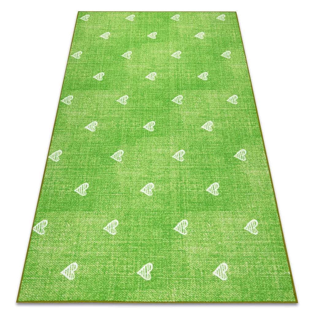 Tapis enfant anti-bruit vert 100x400 cm - Confort HEARTS Jeans vert