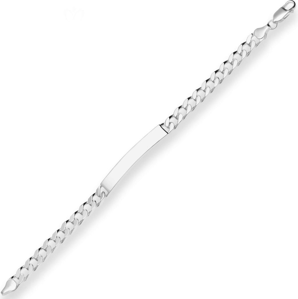 6,5mm Id-Armband Panzerkette Silberarmband Armschmuck aus 925 Silber 21cm