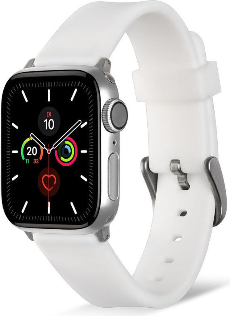 ARTWIZZ WatchBand Silicone für Apple Watch 9-7 (41mm), 6-4 & SE (40mm), 3-1 (38mm) - Silikon Uhrenarmband, Weiß