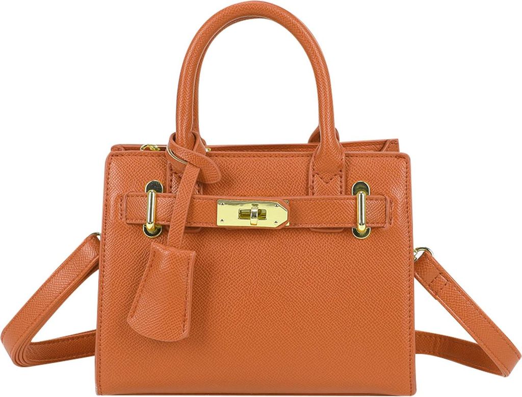 Gallantry, Handtasche Camélia für Damen mit abnehmbarem Schulterriemen, Braun