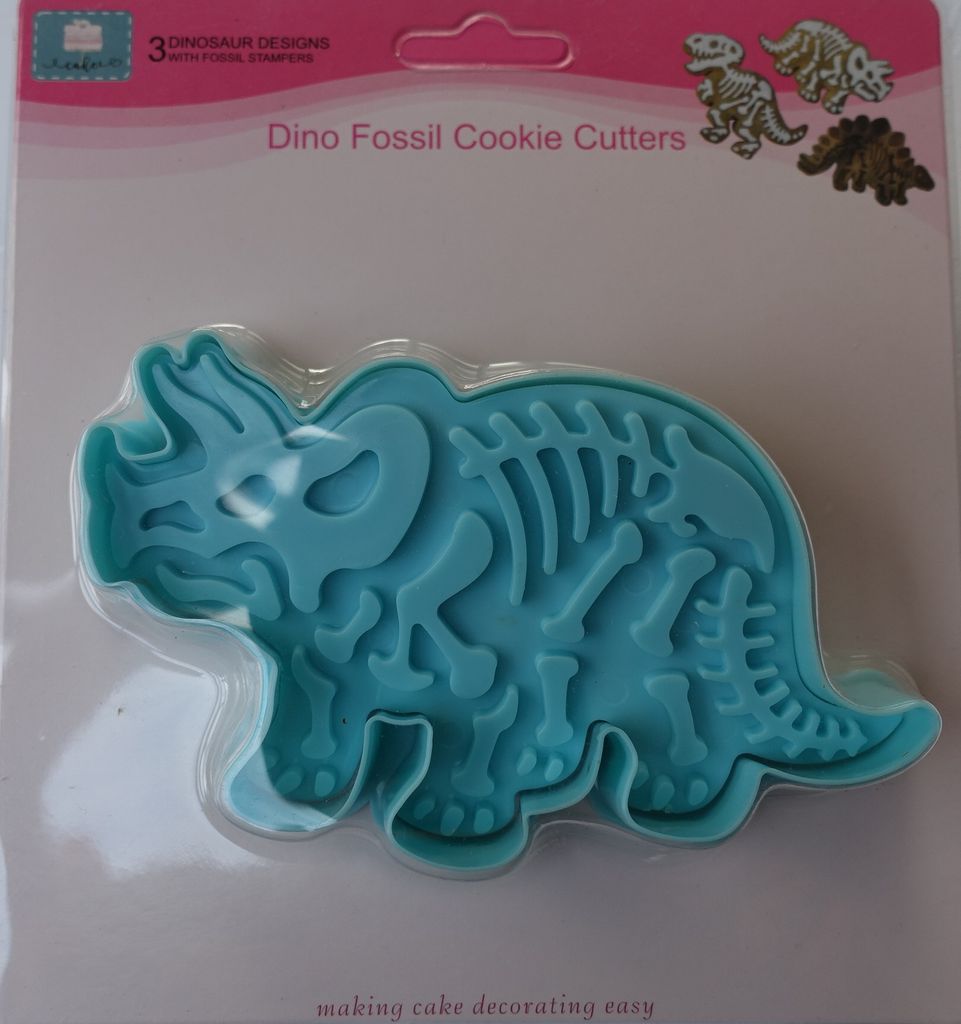 GKA Dinosaurier Skelett Ausstechform mit Stempel Dino Ausstecher Keksausstecher Plätzchenausstecher Keksausstecher Plätzchen Keks Fondant