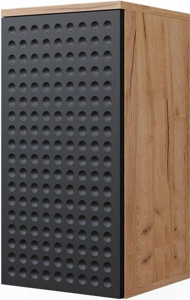 Badschrank Vicco Irma Anthrazit gepunktet 30 x 59 cm 2 Fächer, Badezimmer, Model 42863