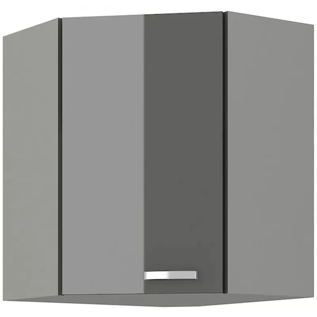 Placard d'angle mural ULLERIKE gris 60 cm - Rangement cuisine suspendu