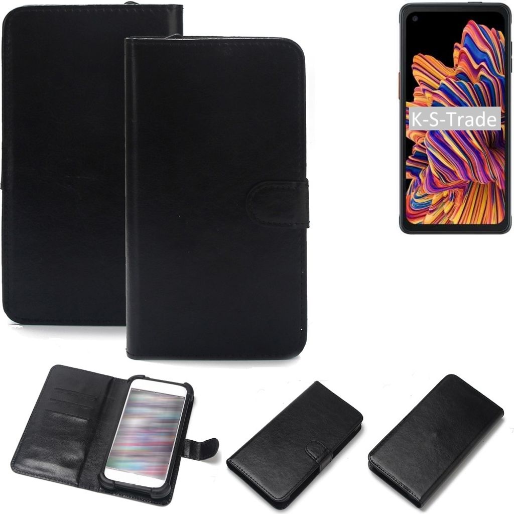 K-S-Trade Handyhülle Schutzhülle kompatibel mit Samsung Galaxy XCover Pro Handy Schutz Hülle Handyhülle Bumper schwarz 1x