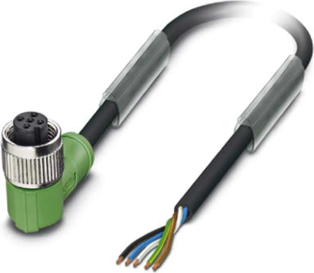 Câble M12 5 pôles anti-torsion 10m contre les ruptures de signal PUR