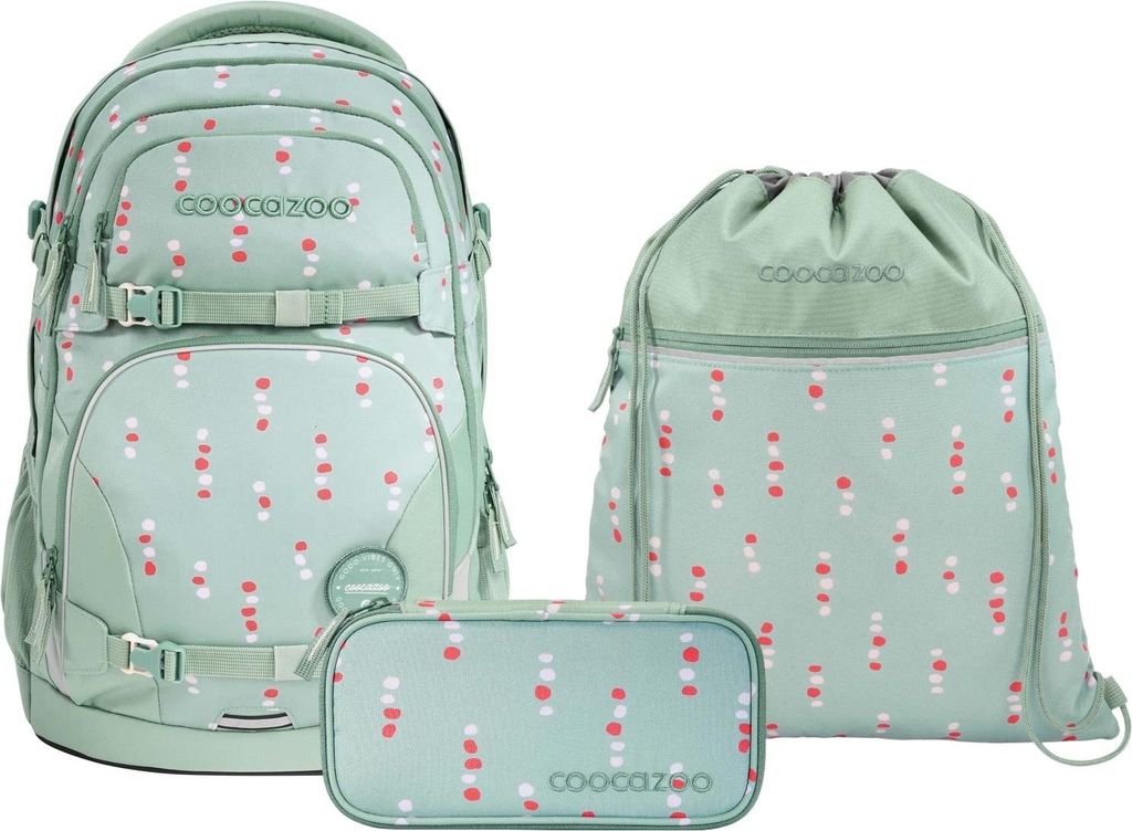 Coocazoo Schulrucksack PORTER Dancing Dots 3-teilig, ab 5. Klasse