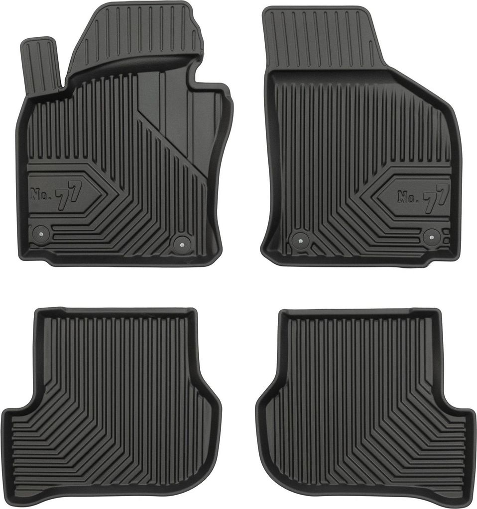 Fußmatten Gummimatten No.77 für Seat Toledo III 2004-2009 TPE Schwarz 4 Teile