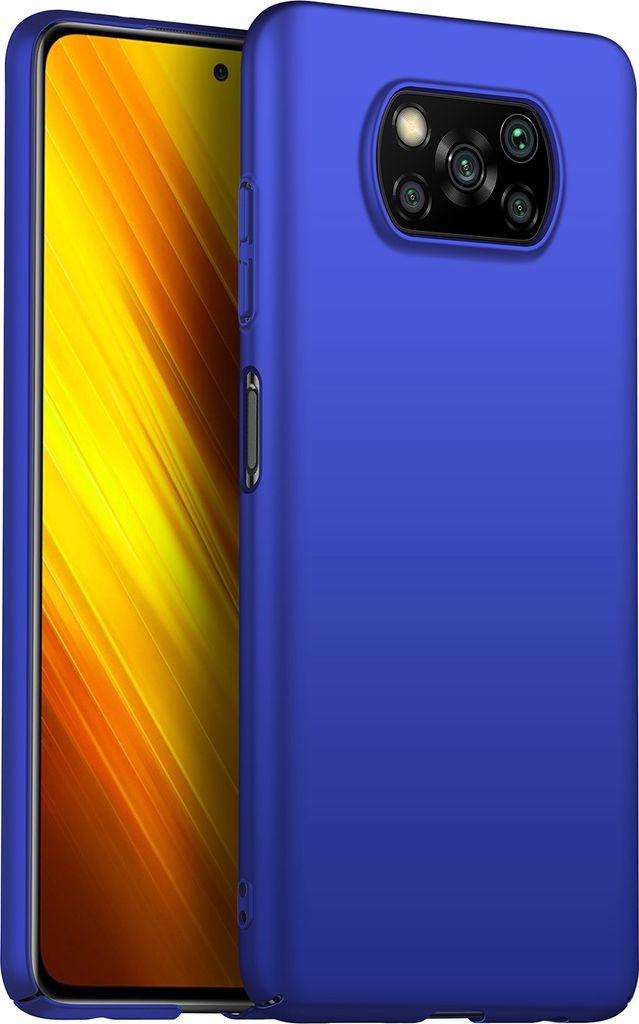 Xiaomi Poco X3 NFC Hülle, LaimTop Ultra Dünn Hart PC Matt Handyhülle Anti-Slip Anti-Fingerabdruck Schutzhülle für Xiaomi Poco X3 NFC Blau