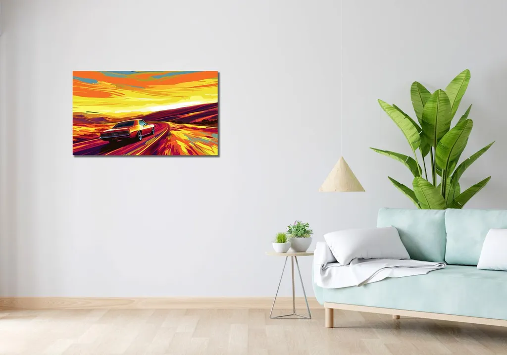 Tableau Moderne 90x50 cm Toile Haute Qualité Design Pędź Przed Siebie