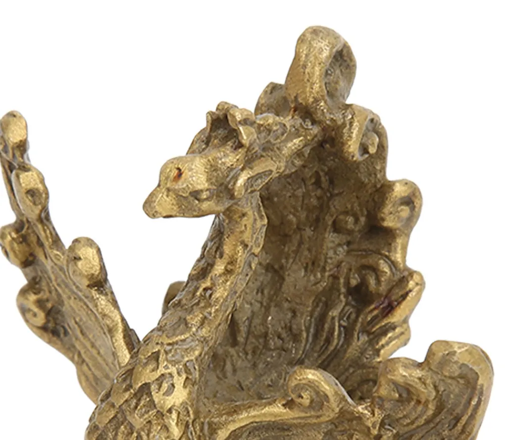 Statue de phénix en laiton haute dureté, figurine déco de collection 25cm - 12
