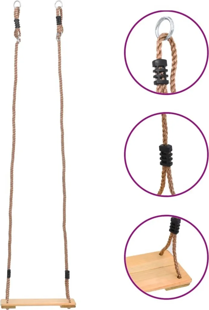 Balançoire en bois 200 cm pour enfants - Idéal jardin et portique bois