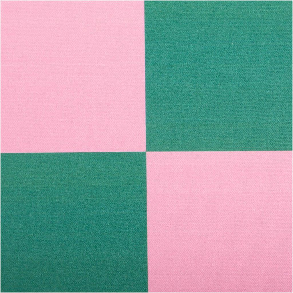 Baumwollstoff Halbpanama Karo 10x10 cm Pink Grün Dekostoff 1,40m Breite