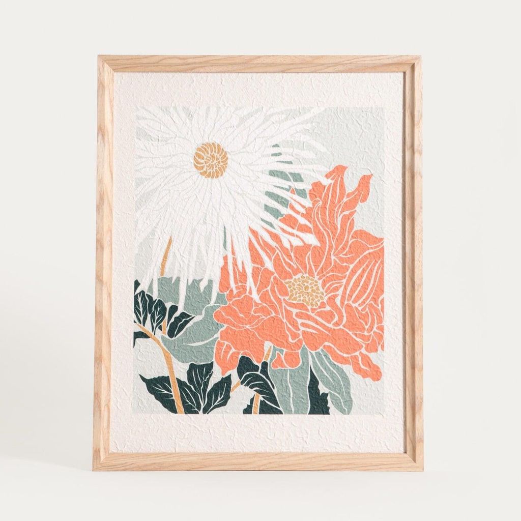 HOMLA SAARO Bild mit abstrakten Blumen 40x50x2 cm