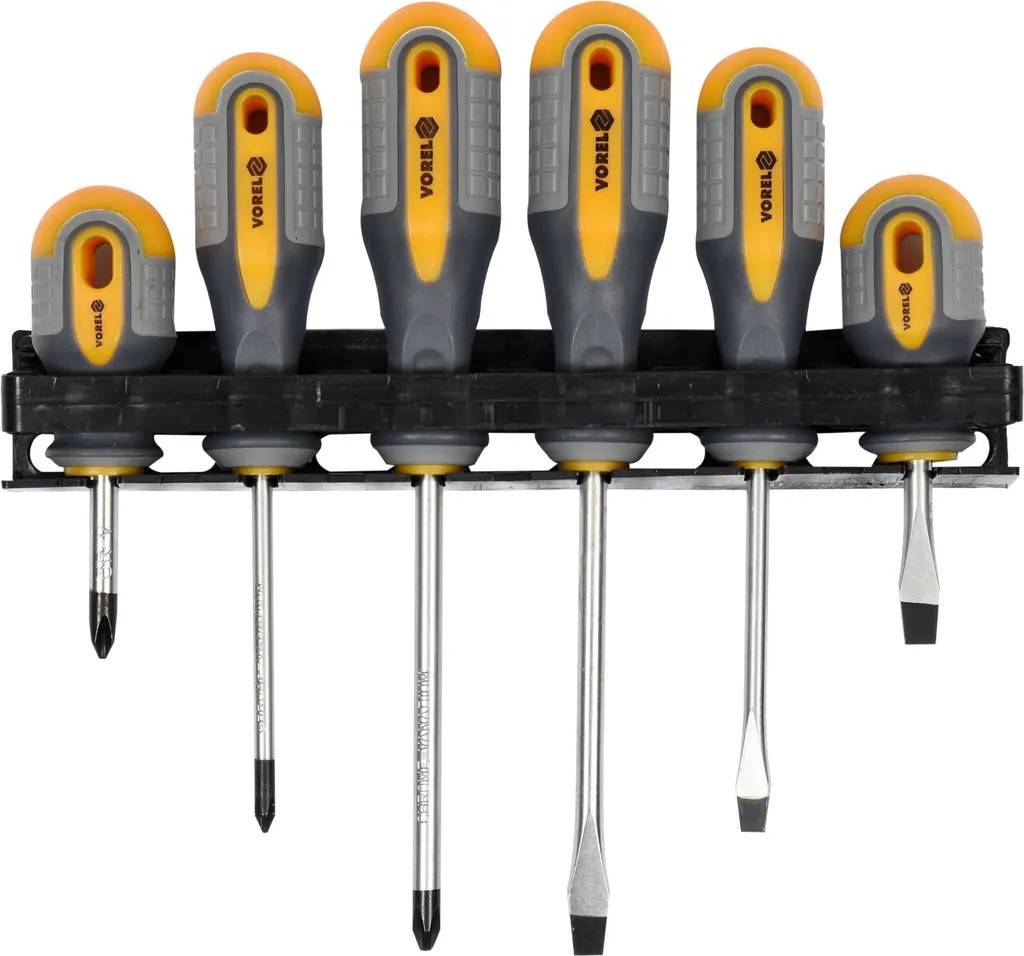 Kit 6 Giraviti Magnetici Phillips e Taglio - Acciaio S2 Professionale