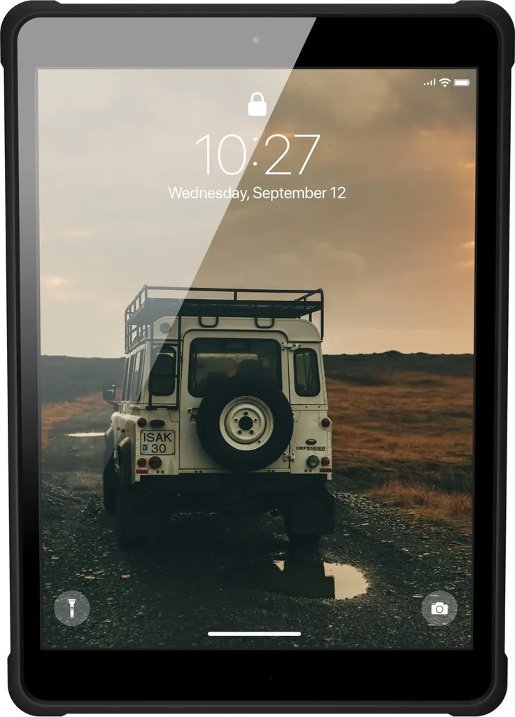 Coque iPad 10.2 UAG Metropolis avec Support Stylet - Noir Robuste