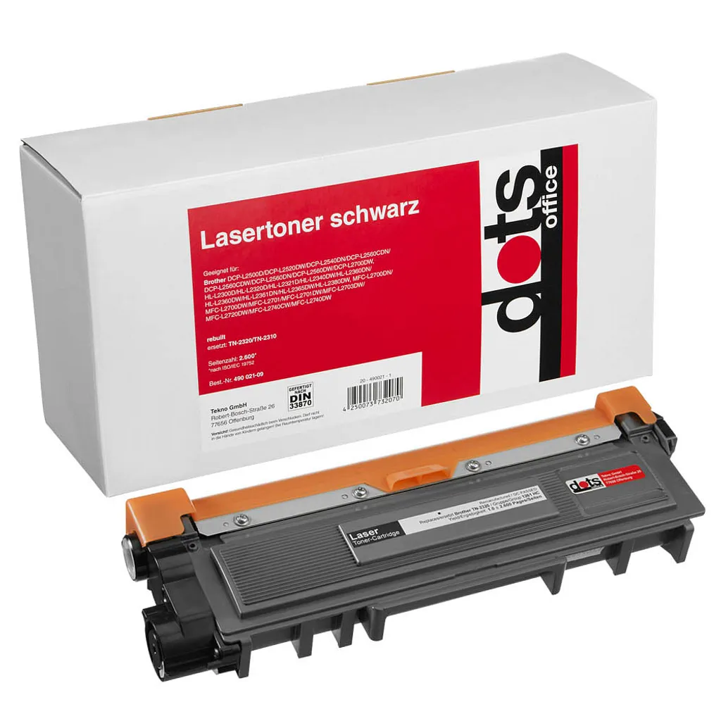 Toner Noir Dots 1261 pour Brother TN-2320 - Solution Impression Bureau Stable