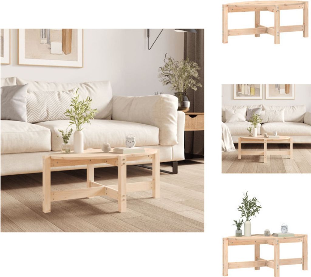 vidaXL Couchtisch 87x48x35 cm Massivholz Kiefer - Couchtische