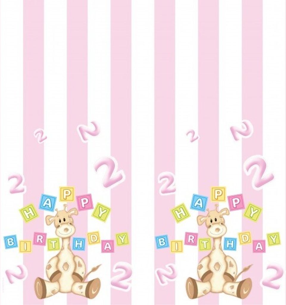 2. Geburtstag Giraffe Mädchen Tischdecke Produktbild 
