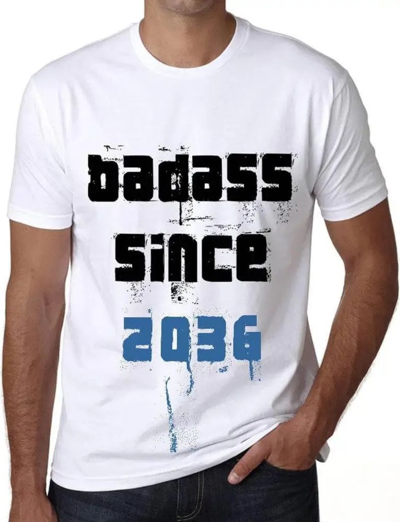 Herren Grafik T-Shirt Knallhart seit 2036 – Badass Since 2036 – Öko-Verantwortlich Vintage Jahrgang Kurzarm Lustige Druck Geburtstag Geschenk ...