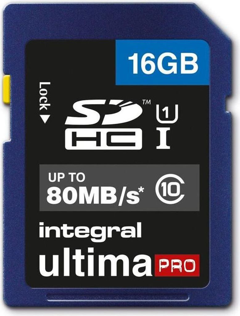 Integral INSDH16G10-80U1, 16 GB, SD, UHS-I, 80 MB/s, Class Produktbild 