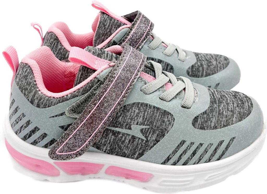 Smile Favorites Damen Sneakers Grau, Silber Size : 27