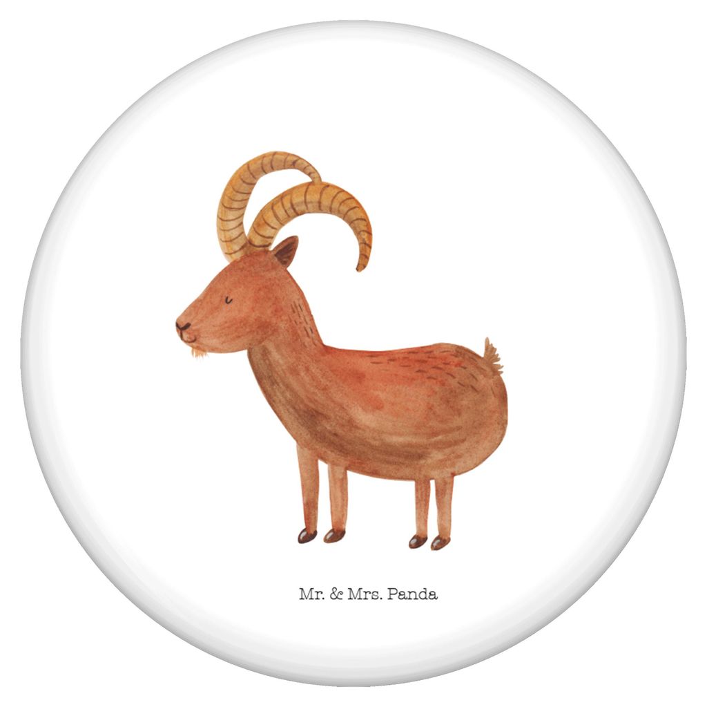 Mr. & Mrs. Panda Badge Sternzeichen Steinbock - Weiß - Geschenk, Ziege, Geburtstag Januar, Anstecker, Pin, Bock, Button, Plakette, Steinböcke, De...