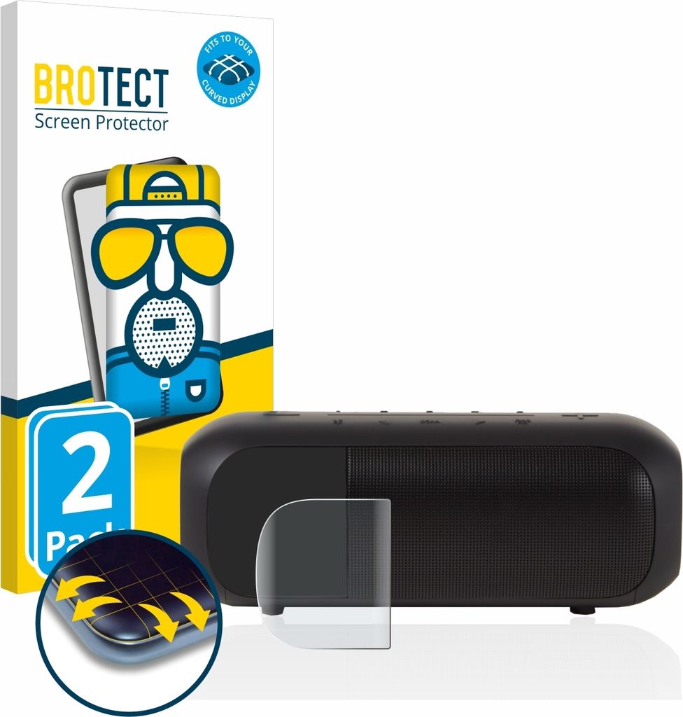 2x BROTECT Fullscreen Schutzfolie für JBL Tuner 2 Displayschutz Folie Fullcover Matt Entspiegelungsfolie