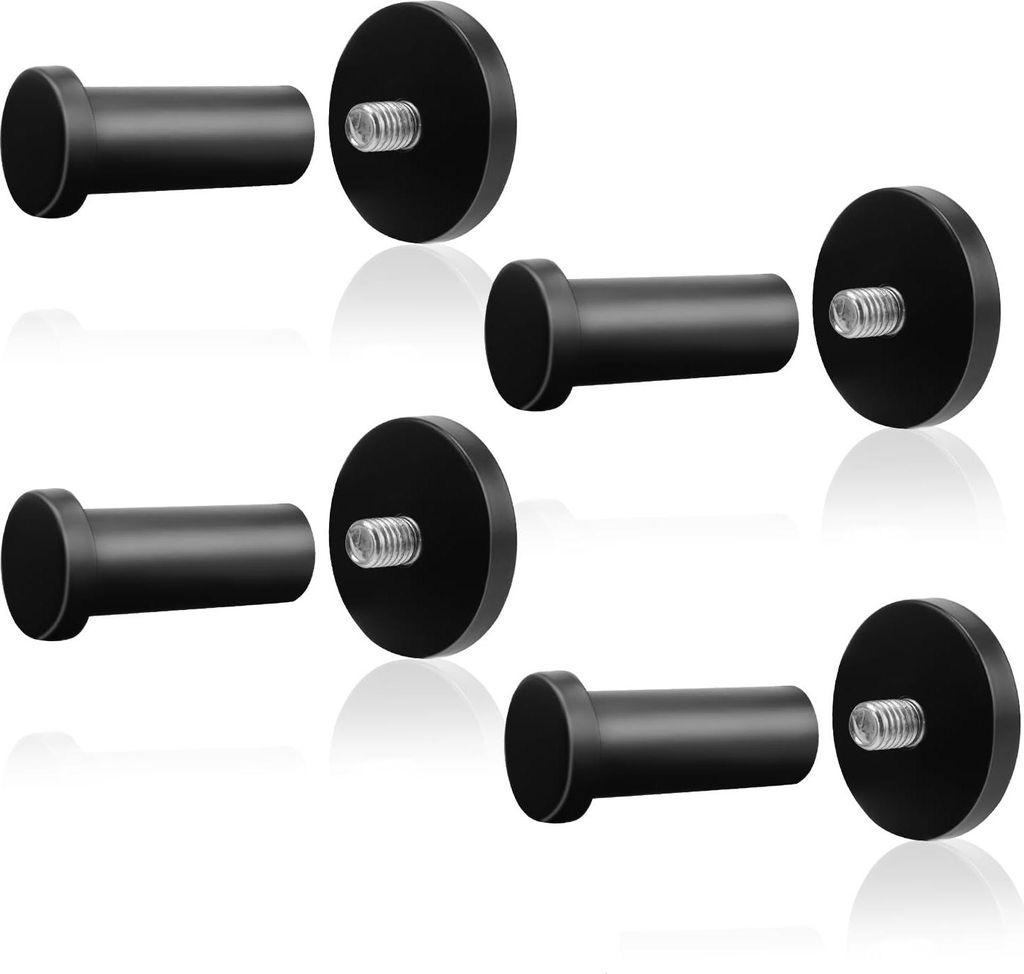 4 kusy háčků z nerezové oceli - černý válcový háček 16*50mm Obrázek produktu 