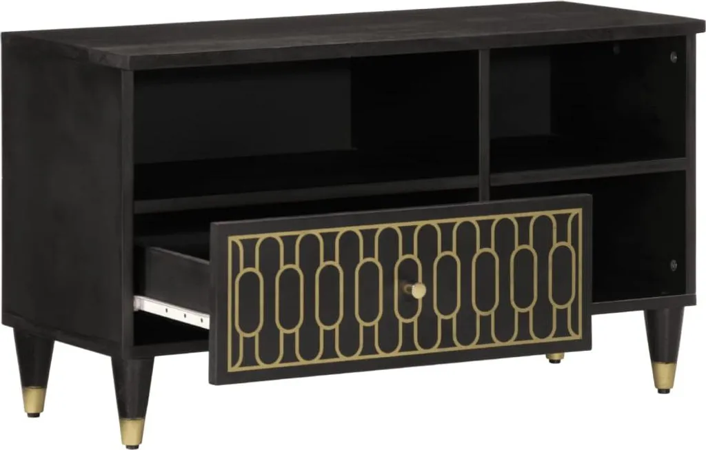 Mobile TV vidaXL 80x33x46 cm Legno Massiccio Mango | Vintage Shop