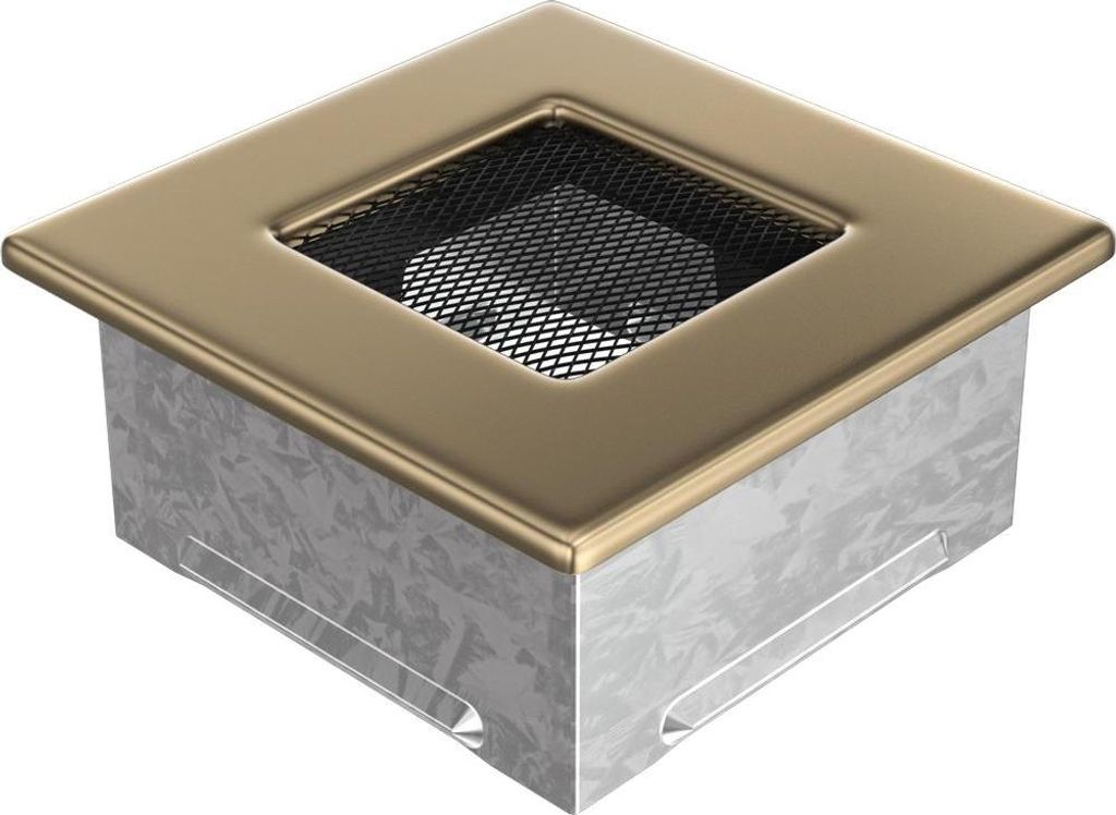 Lüftungsdeckel 11x11 vergoldet