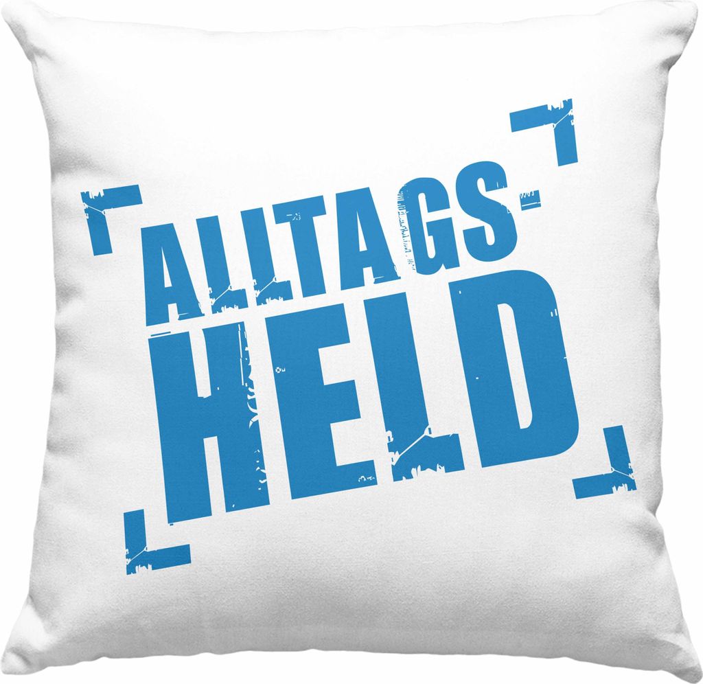 Trendation - Alltags-Held Lustige Deko-Kissen mit Füllung 40x40 Büro Deko-Kissen mit Füllung 40x40 Kaffeebecher Kollege Kollegin Männer Mann Lu...