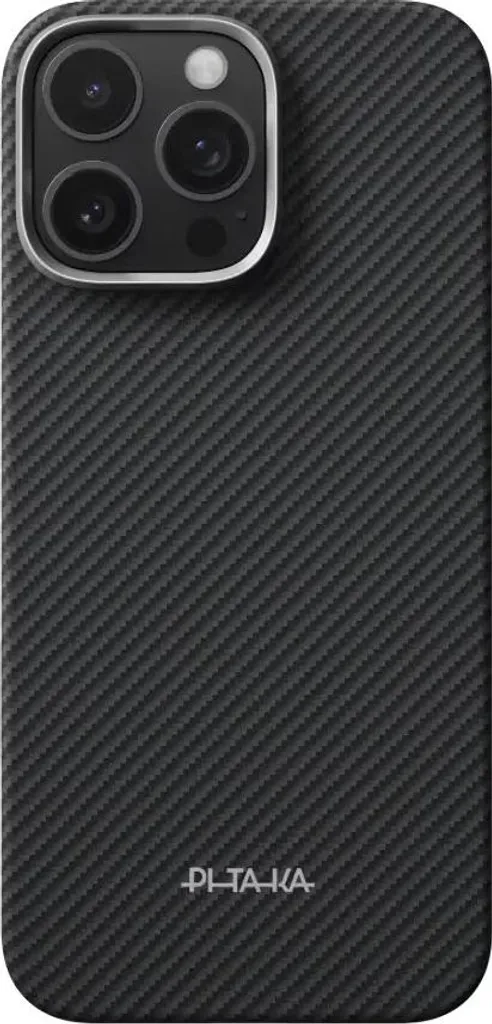 Coque iPhone 16 Pro fine compatible MagSafe en fibre d'aramide noire