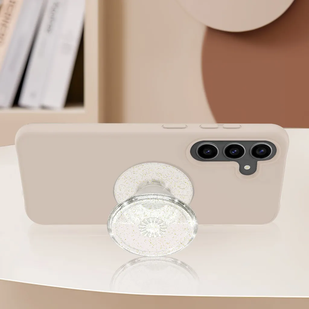 PopSockets PopGrip Clear Glitter Silver - Support de téléphone pailleté - 9