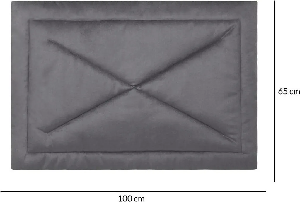Domarex Tappetino per cani 65x100 Charlie Velvet letto grigio per cani