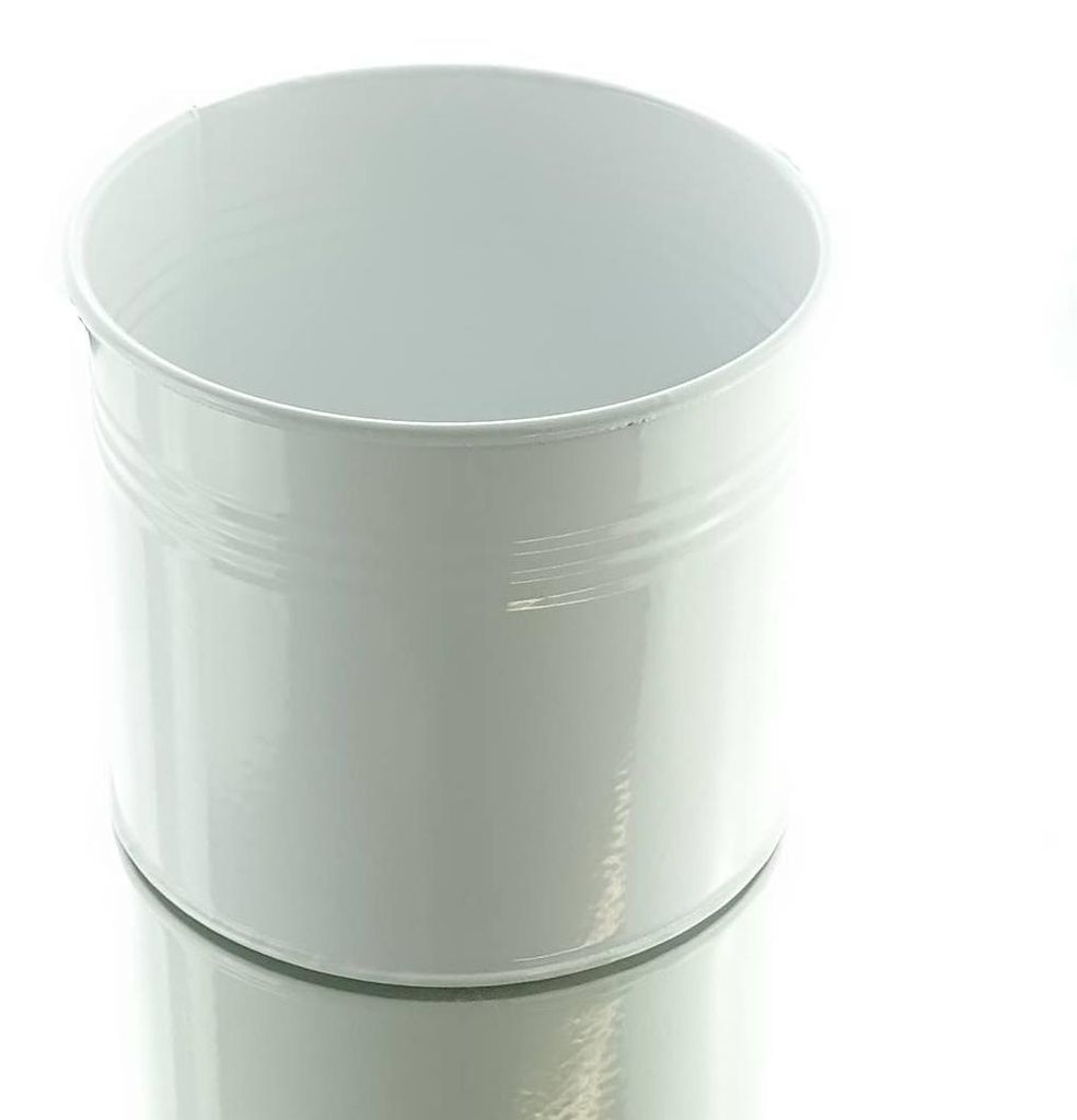nature trends Dose Weiß rund Ø 15 cm - Metall Produktbild 