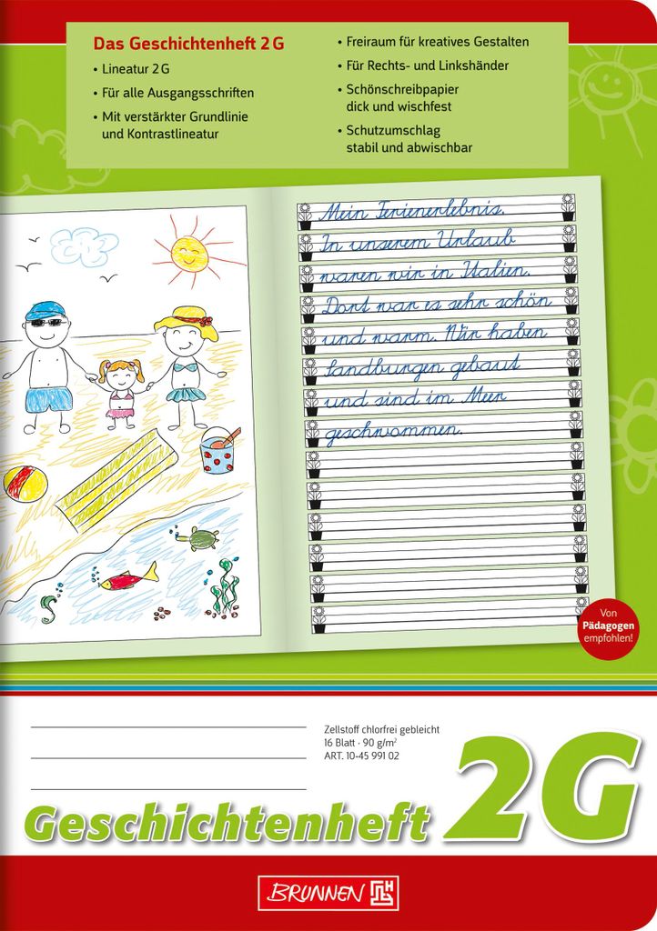BRUNNEN 104599102 Zeszyt A5 lewa strona bez linii do Zdjęcie produktu 